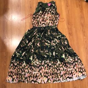 Catherine Malandrino Wild Palm Print Dress